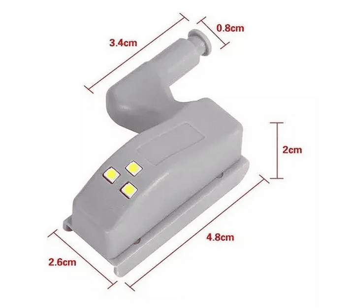 PACK 4 Luces automáticas Para Bisagras (Baterias incluidas)