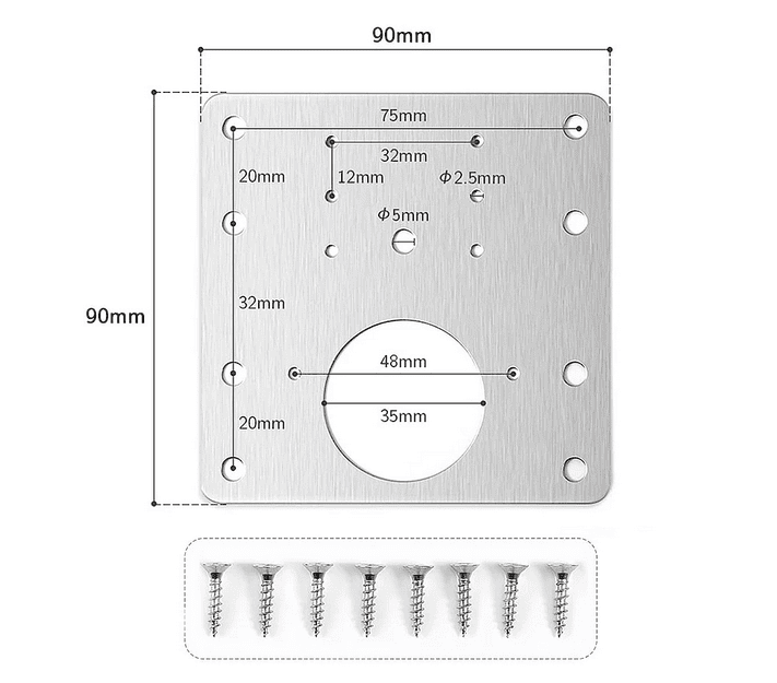 Pack 3 Placa para Reparación de Bisagras