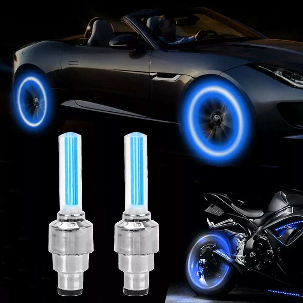TAPA VALVULA LUZ NEON X4 Unidades - Autos, motos y bici