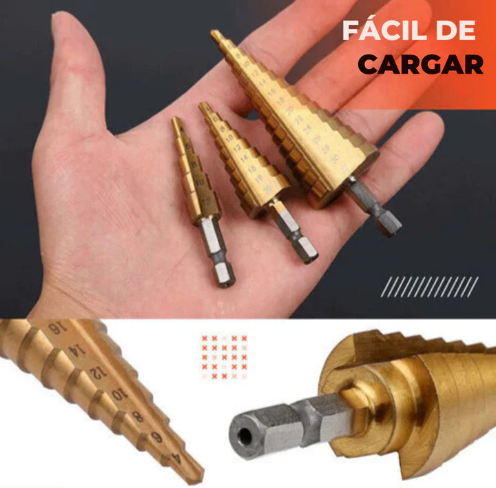 Brocas Conicas 3 Unidades 4 A 32 Mm