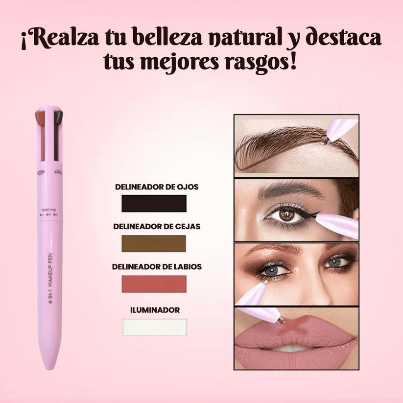 Delineador 4 en 1 - Maquillaje Completo en un Solo Lápiz