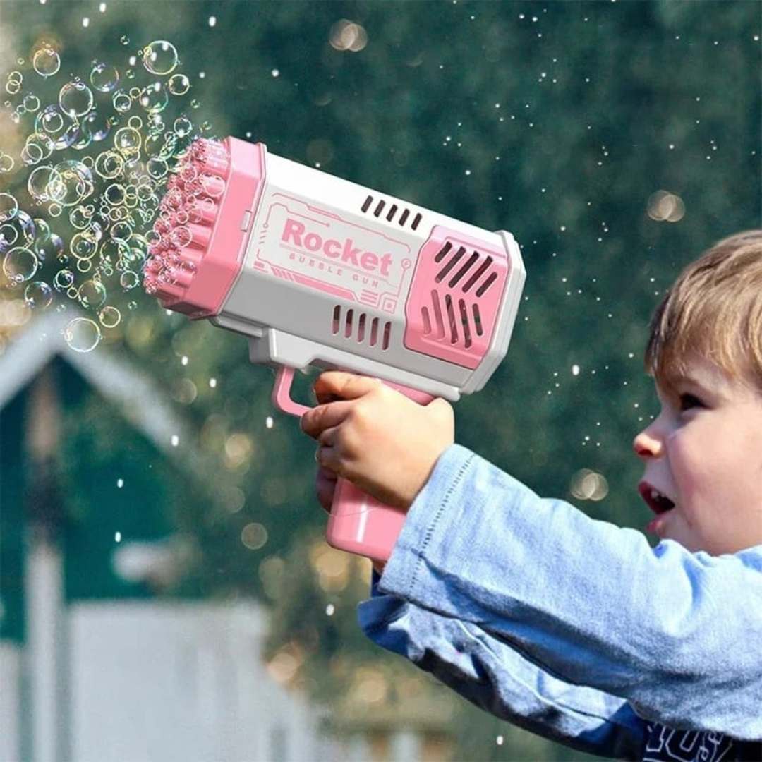 Pistola Lanzadora De Burbujas Automatica Bazooka con luces led | Diversion sin Limites 🫧🌈