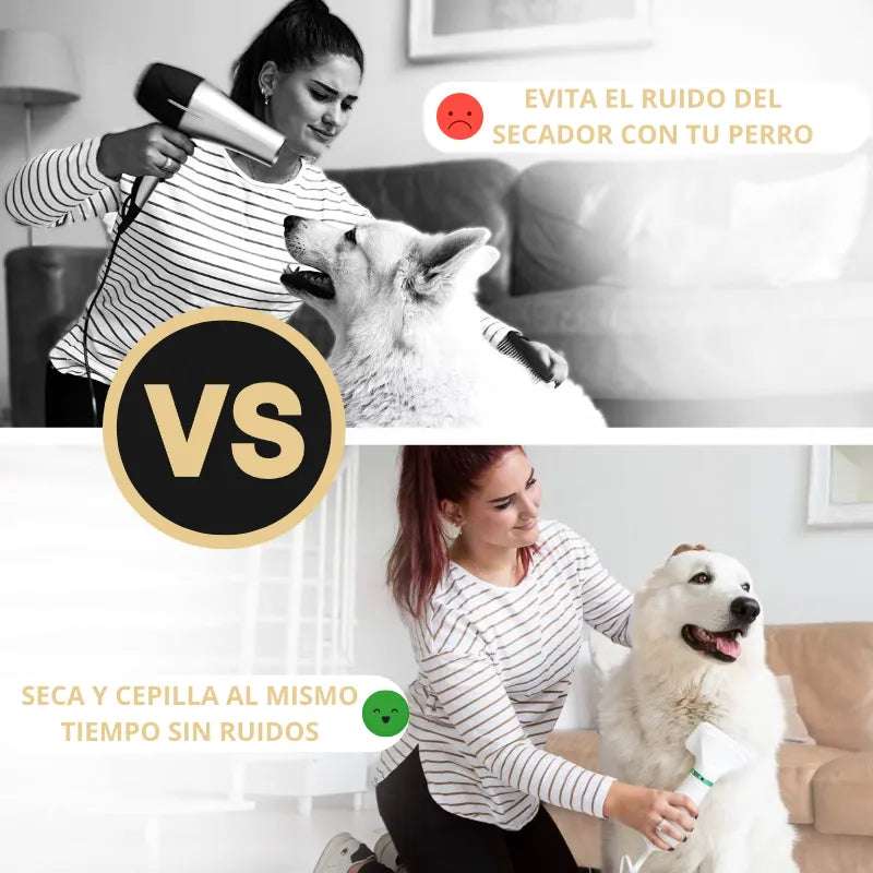 CEPILLO SECADOR 2 EN 1 PARA MASCOTAS