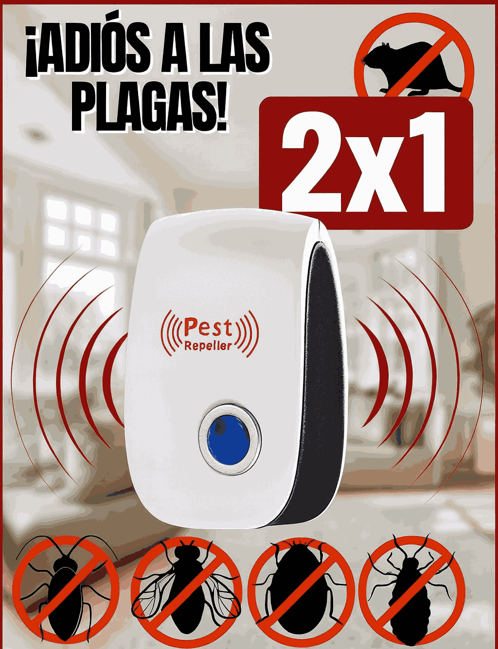 PROMO2X1|RepelenteUltrasonicoparaInsectosyRatones