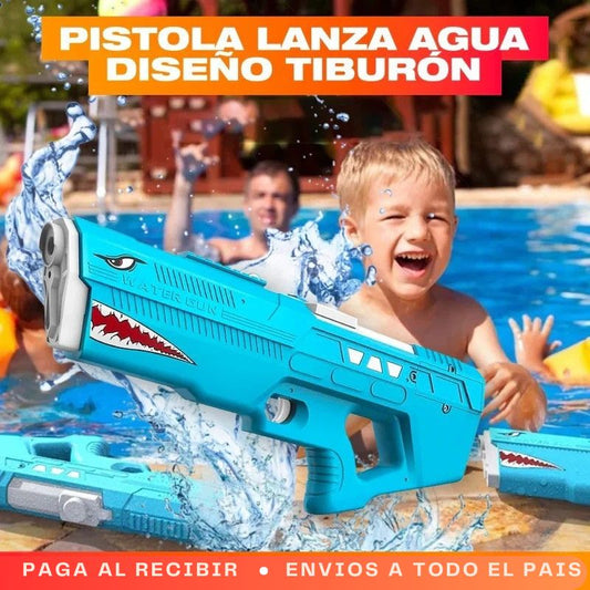 Pistola Lanza Agua Automática Shark | Diversion todo el Verano