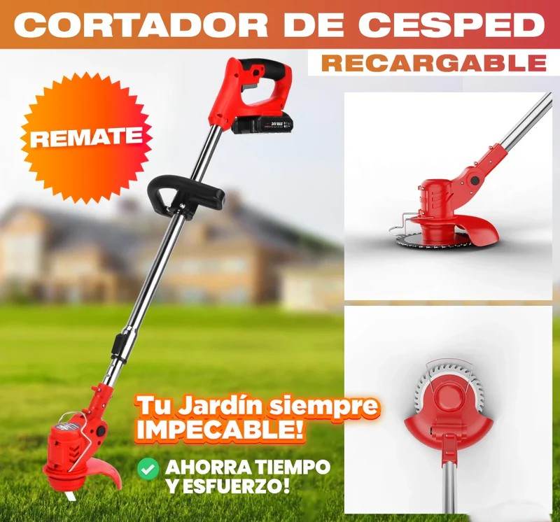 Cortadora de Césped Inalámbrica con 2 baterías 48v + accesorios
