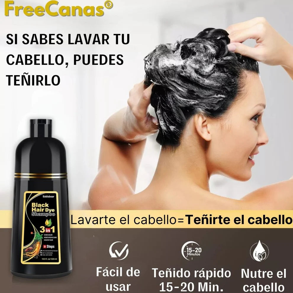 FreeCanas | Shampoo Cubre Canas Desde el Primer Uso, Sin Dañar tu Cabello