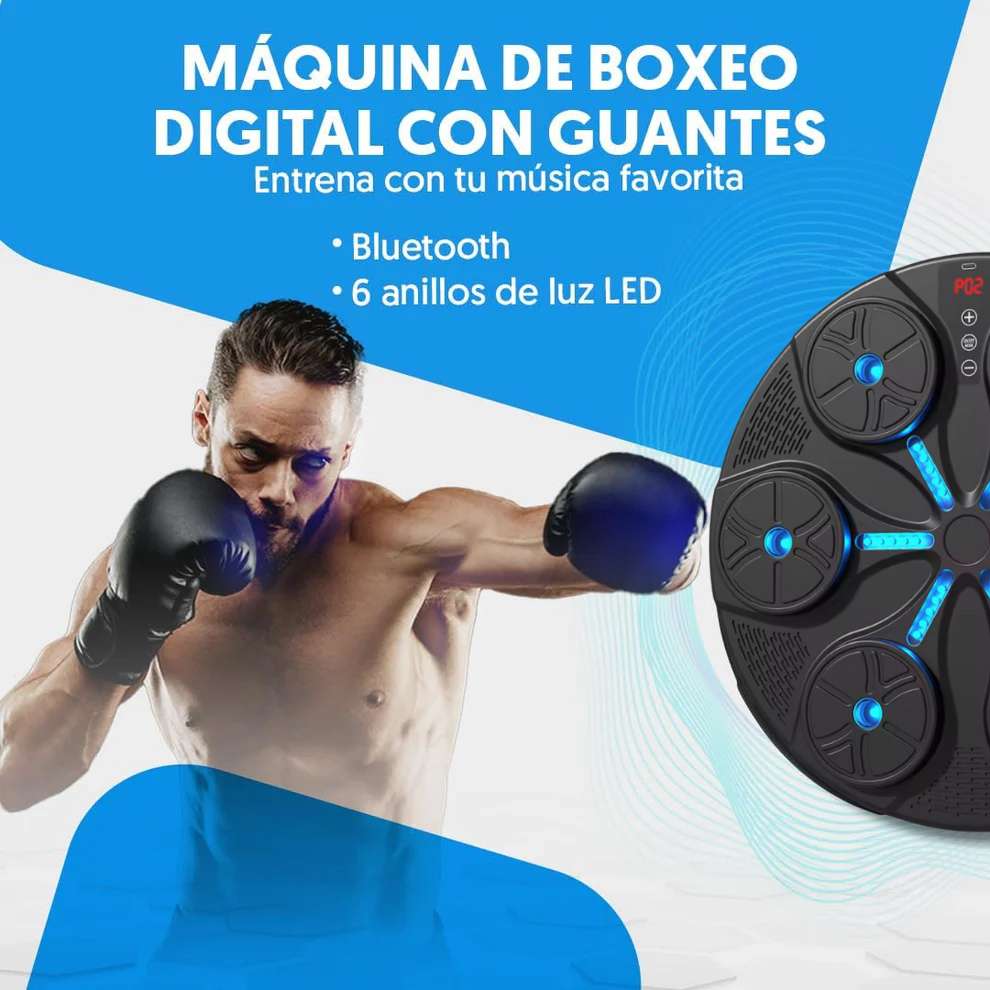 Maquina Boxeo con Bluetooth y guantes | Energía y Motivación en Cada Sesión