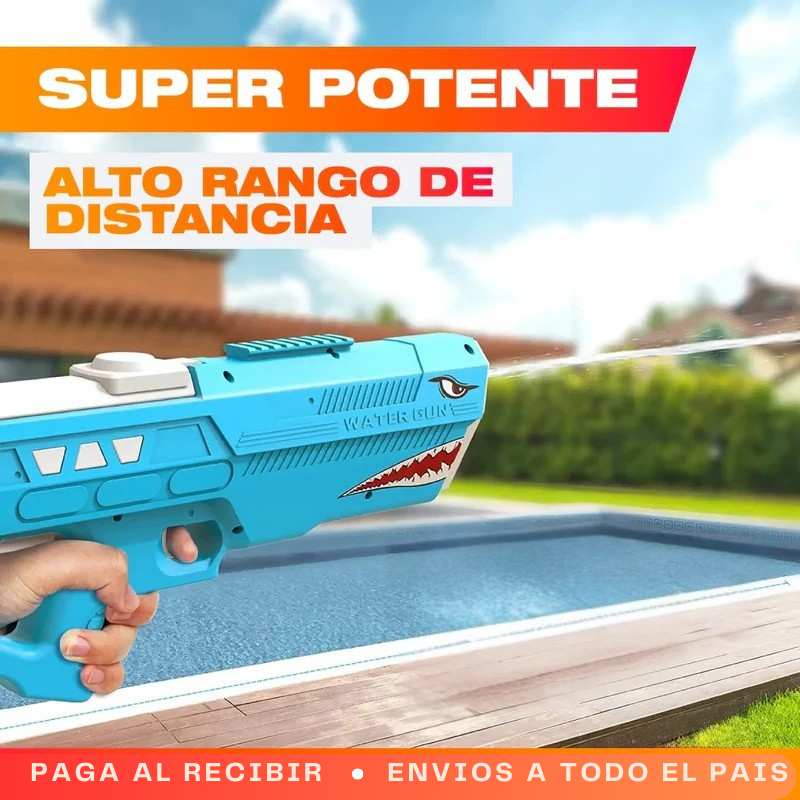 Pistola Lanza Agua Automática Shark | Diversion todo el Verano