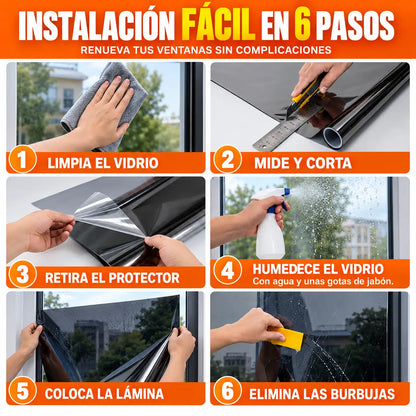 Vinilo Adhesivo Anti-UV para Ventanas 5 Metros | Más Privacidad y Menos Sol Directo