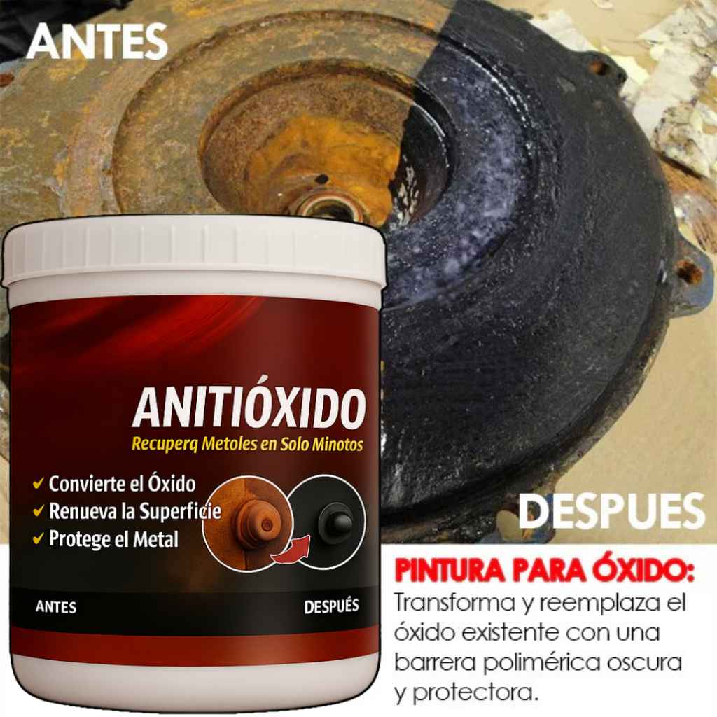 PACK 2x1 | Pintura Antióxido 300gr - Recupera Metales en Solo Minutos