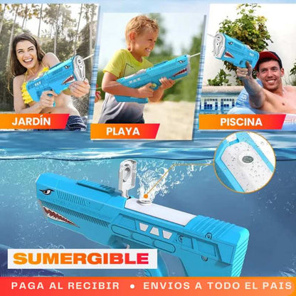 Pistola Lanza Agua Automática Shark | Diversion todo el Verano