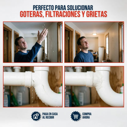 Spray Sellador SealFix 700 ml | impermeabilizante contra filtraciones y grietas | sin maestros ni obras costosas!