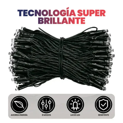 Luces de Navidad Solares 20 Metros | Decoración sin enchufes 🎄