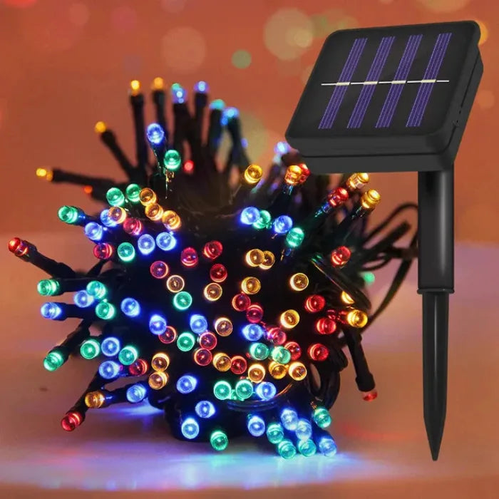 Luces de Navidad Solares 20 Metros | Decoración sin enchufes 🎄