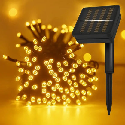Luces de Navidad Solares 20 Metros | Decoración sin enchufes 🎄