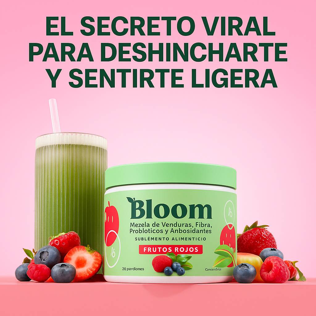 BLOOM JUGO VERDE | PARA DESHINCHARTE Y SENTIRTE LIGERA