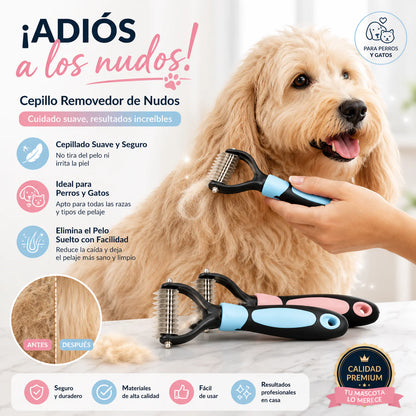 Cepillo Quita Nudos - Pelo Suave y Libre de Nudos