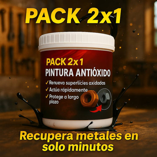 PACK 2x1 | Pintura Antióxido 300gr - Recupera Metales en Solo Minutos