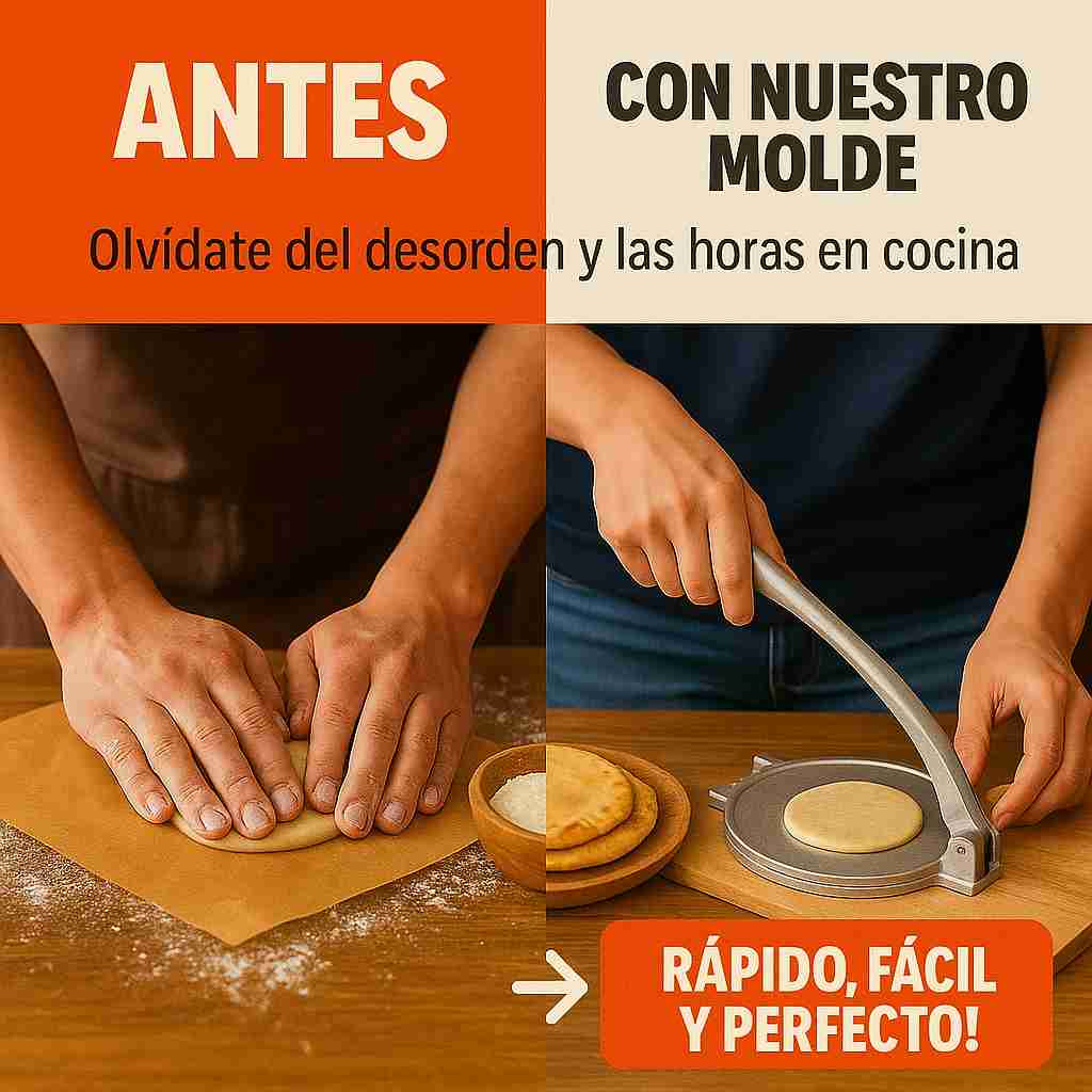 Prensa para tortillas y sopaipillas – Masas Perfectas en Segundos