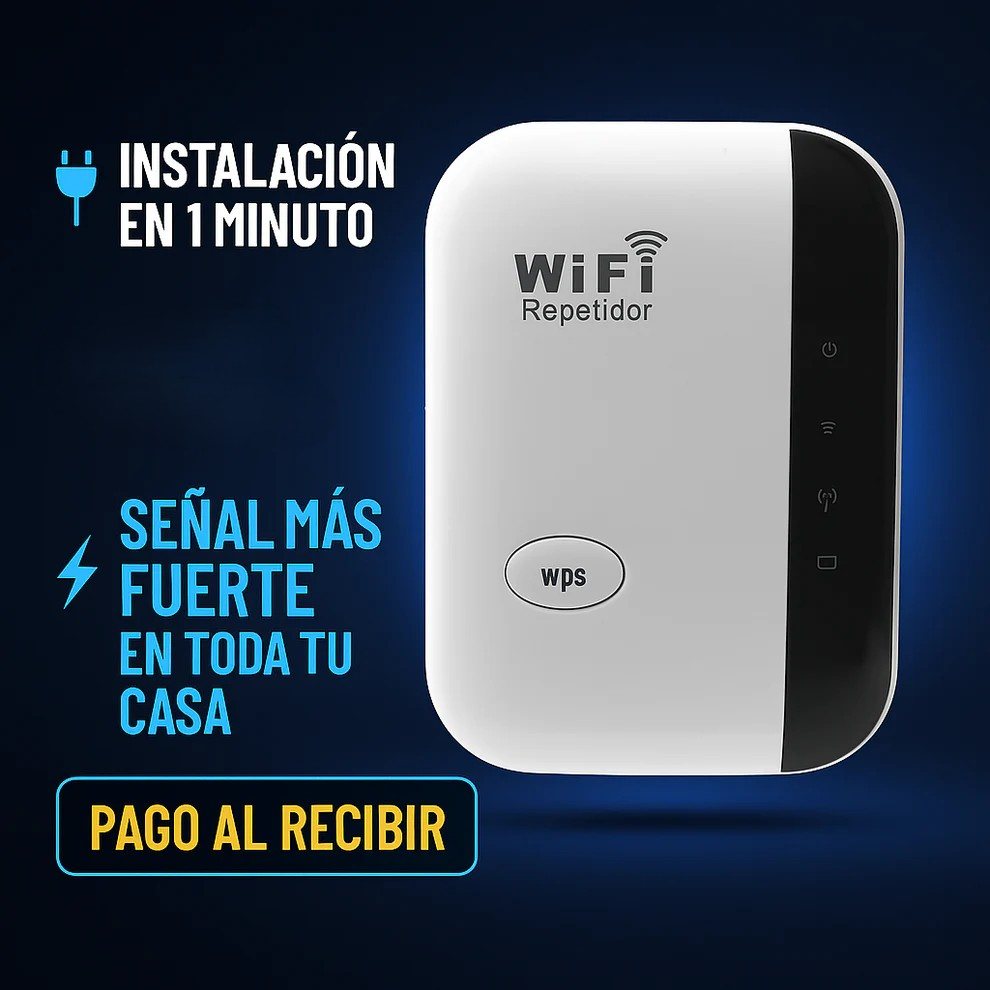 Repetidor WiFi Hogar – Amplía tu Cobertura – Señal Estable en Toda la Casa