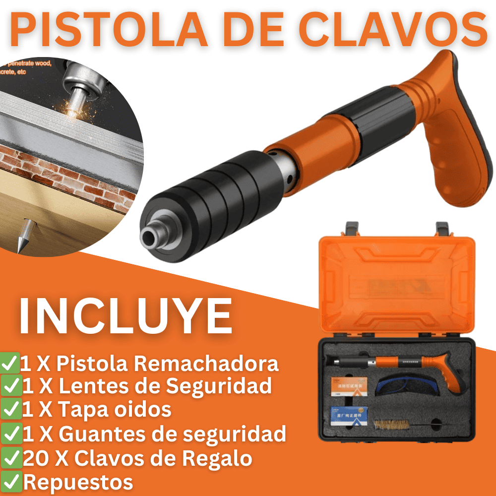 Pistola Remachadora de Clavos