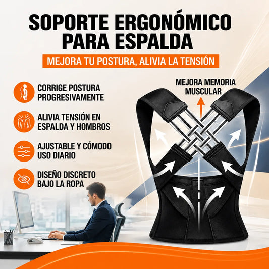 Corrector de Postura Ajustable | Ayuda a Mejorar la Postura y Aliviar la Tensión en Espalda y Hombros