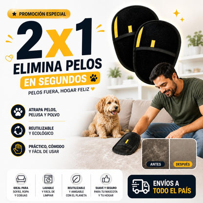 PROMO 2X1 | Guante Removedor de Pelos | Hogar limpio, mascotas felices