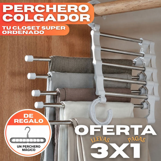 LLEVA 3 PAGAS 1 | Perchero Colgador | Tu Closet Deja de ser un Caos + REGALO 🎁