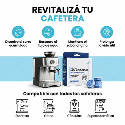 Pack 12 pastillas limpia Cafetera - Deja Tu Cafetera como el Primer Dia | 12 Meses de limpieza