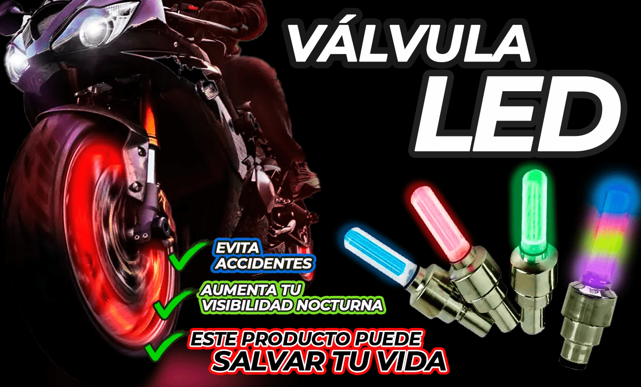 TAPA VALVULA LUZ NEON  X4 Unidades - Autos, motos y bici