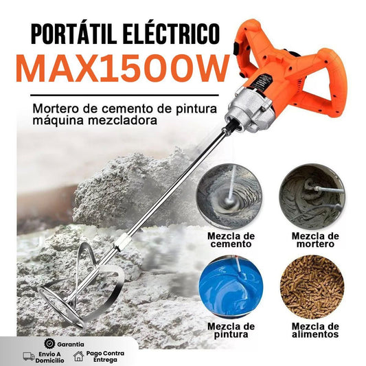 MEZCLADOR 1500 watts - para Cemento - Pintura - Hormigón - Barro - lechada.