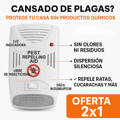 PROMO 2X1 | Repelente Ultrasonico para Insectos y Ratones