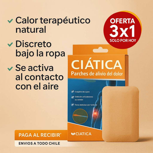 OFERTA 3x1 | Pack Parches Ciática | Alivio al Dolor Desde la Primera Aplicación