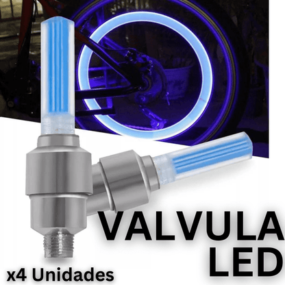 TAPA VALVULA LUZ NEON  X4 Unidades - Autos, motos y bici