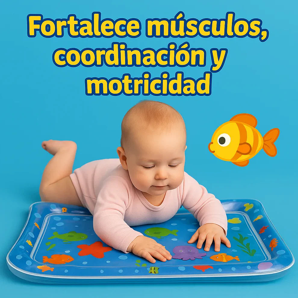 Alfombra de agua sensorial para bebés 💦| Perfecto para estimular el desarrollo y divertir