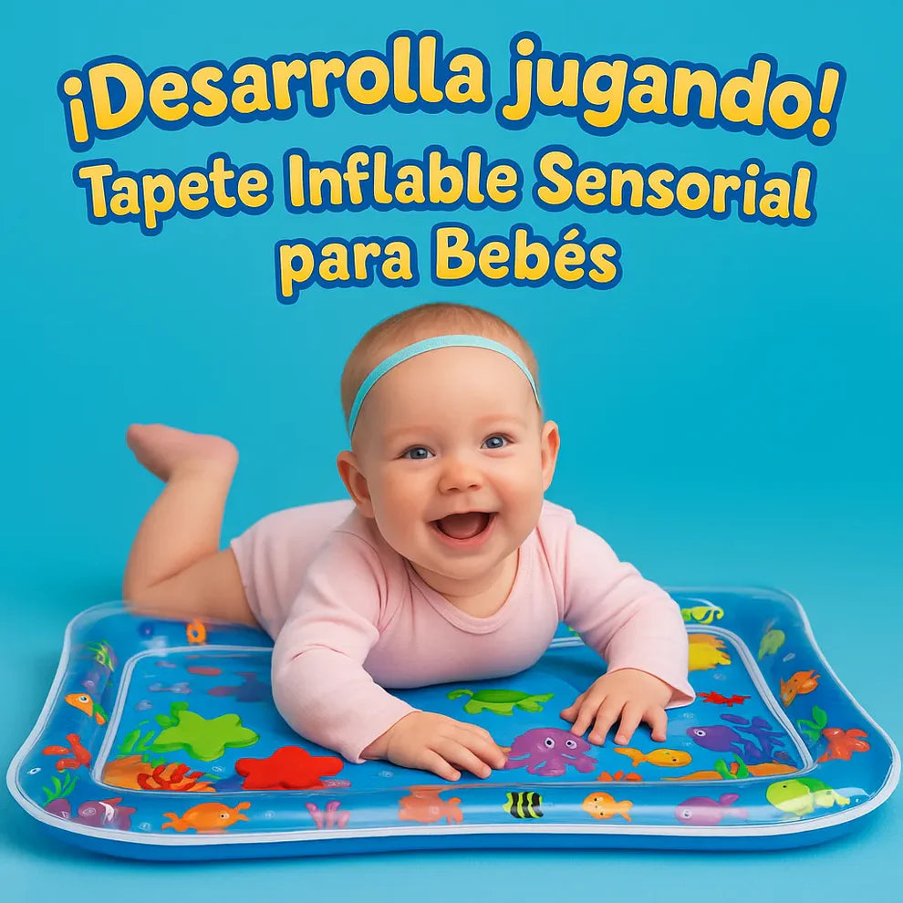 Alfombra de agua sensorial para bebés 💦| Perfecto para estimular el desarrollo y divertir