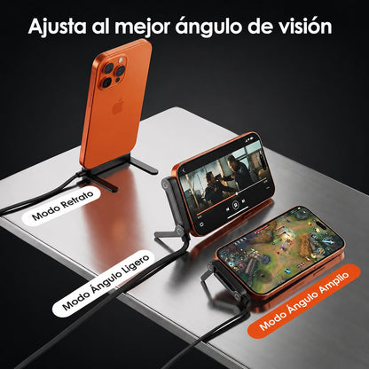 PROMO 2X1 | Cable Cargador rápido 240W con Soporte integrado 1.5 Metros | TIPO-C  para Android y  Iphone