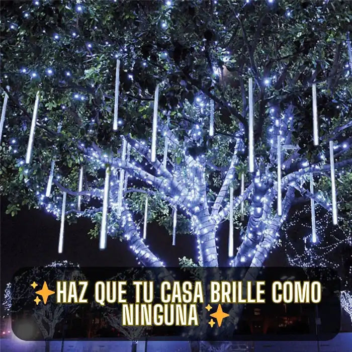 LUCES LED SOLAR LLUVIA DE METEORITO PARA NAVIDAD | El brillo que hace la diferencia 🌟