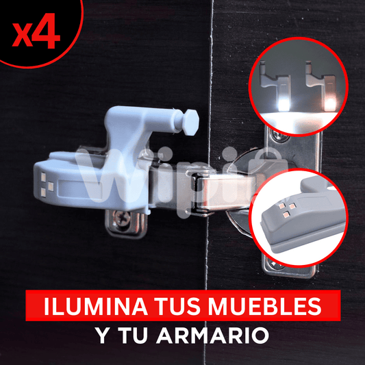 PACK 4 Luces automáticas Para Bisagras (Baterias incluidas)